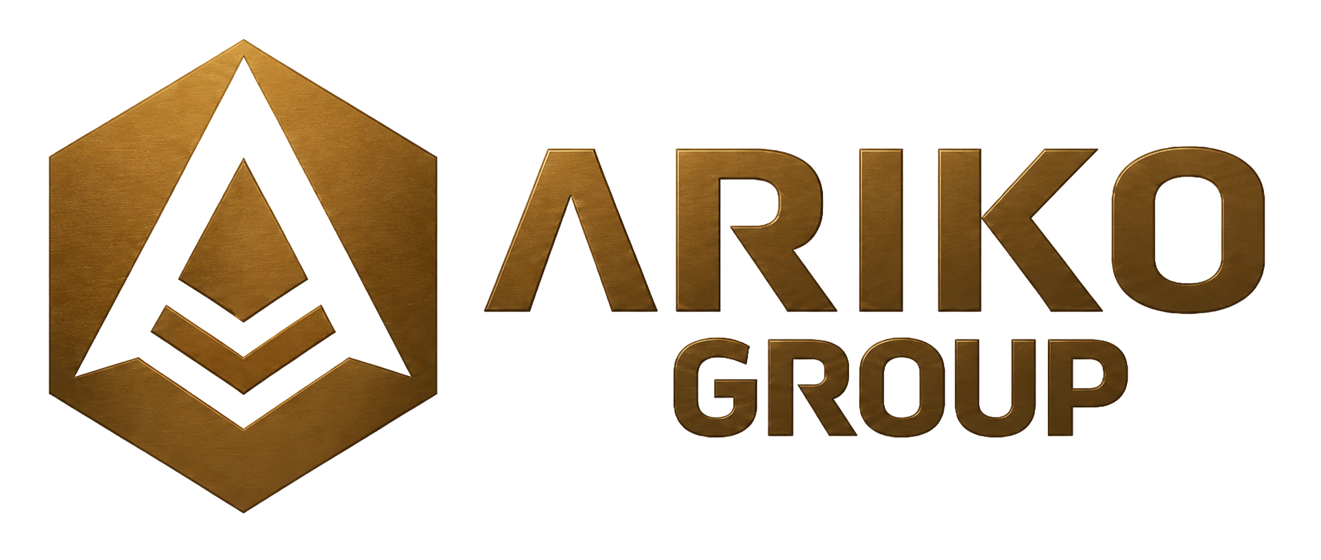 ARIKO GROUP 투명 배경 금색 로고